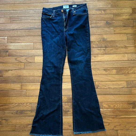 L.T.J. Denim - Women's Dark Blue Flared Jeans